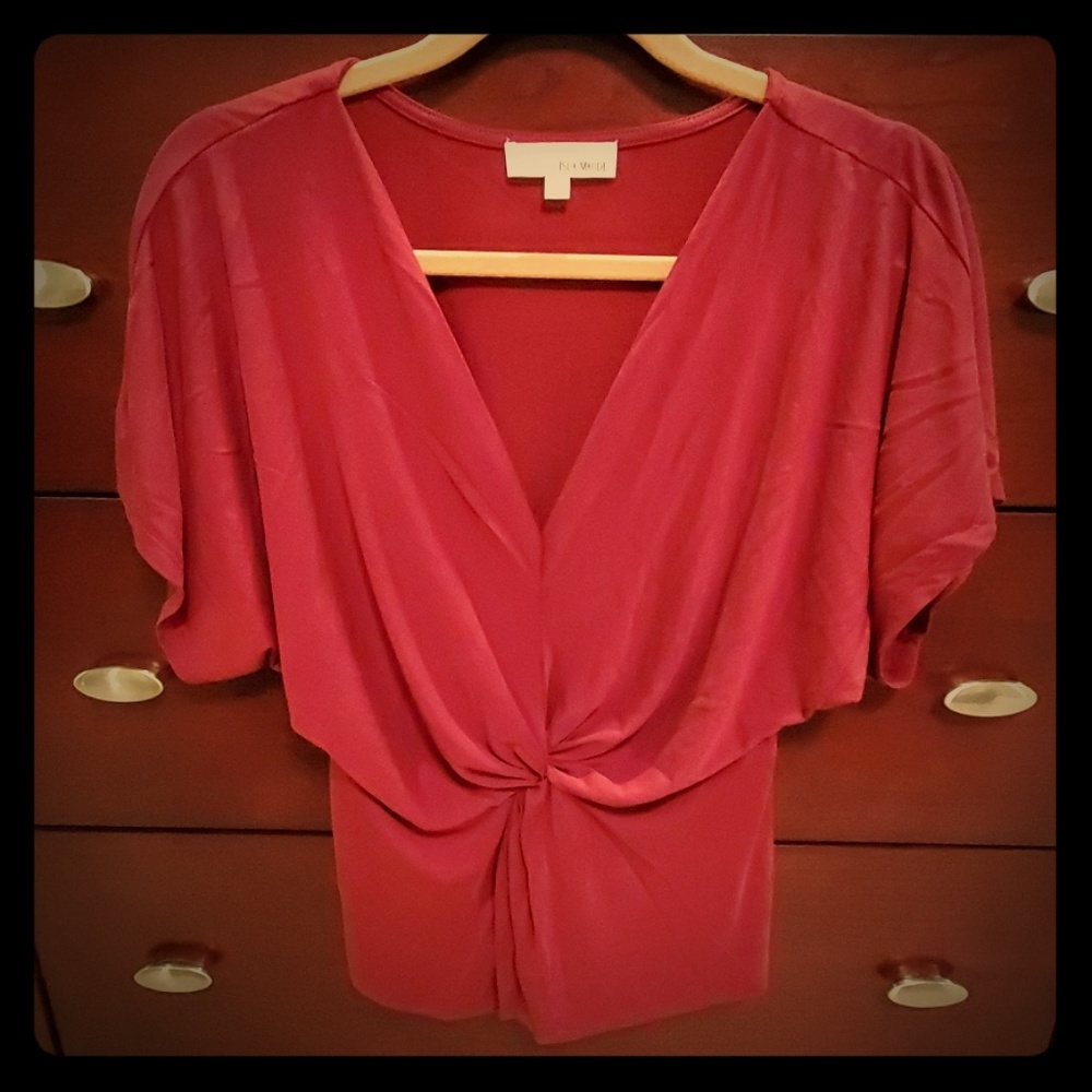 Burgundy top from Isla Maude (Anthropologie)